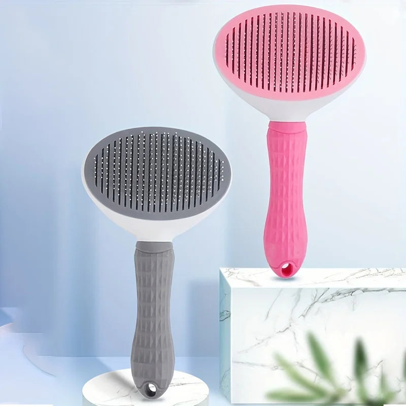 One-Click Pet Hair Removal Comb for Effortless Grooming