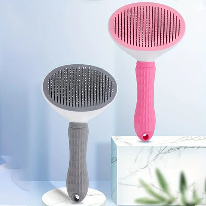 One-Click Pet Hair Removal Comb for Effortless Grooming
