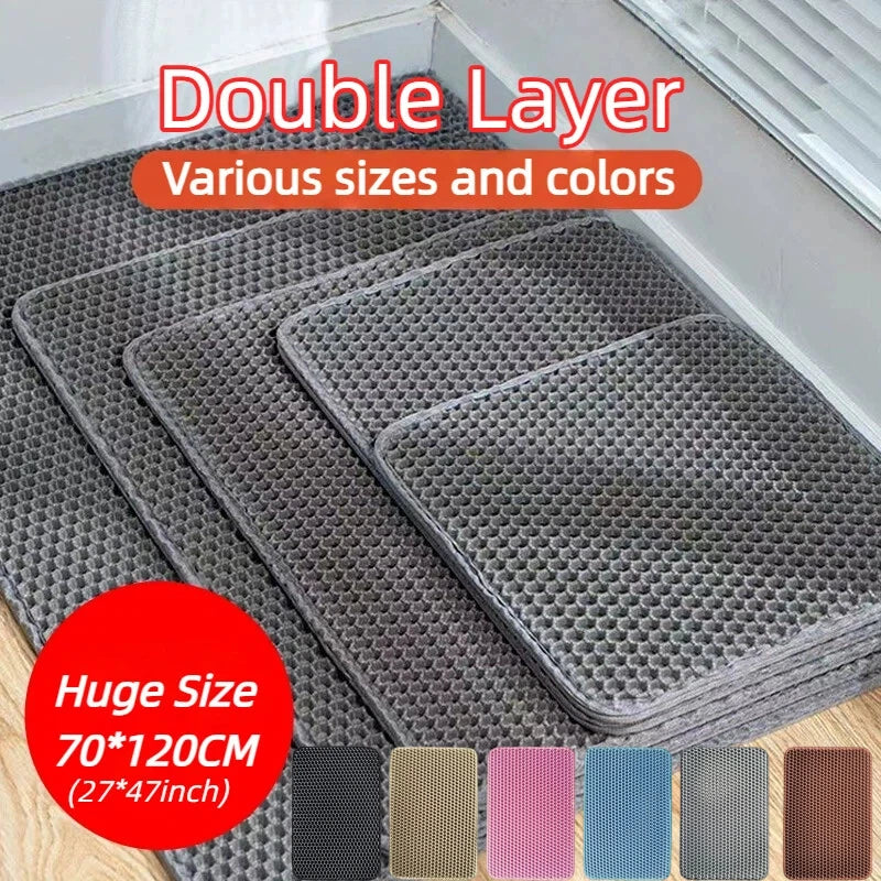 Cat Litter Mat Double Layer Pet Non Slip Big Pet Litter Box
