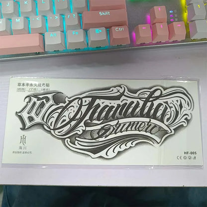 1Pc Handwritten Font Arm Waterproof Temporary Tattoo,