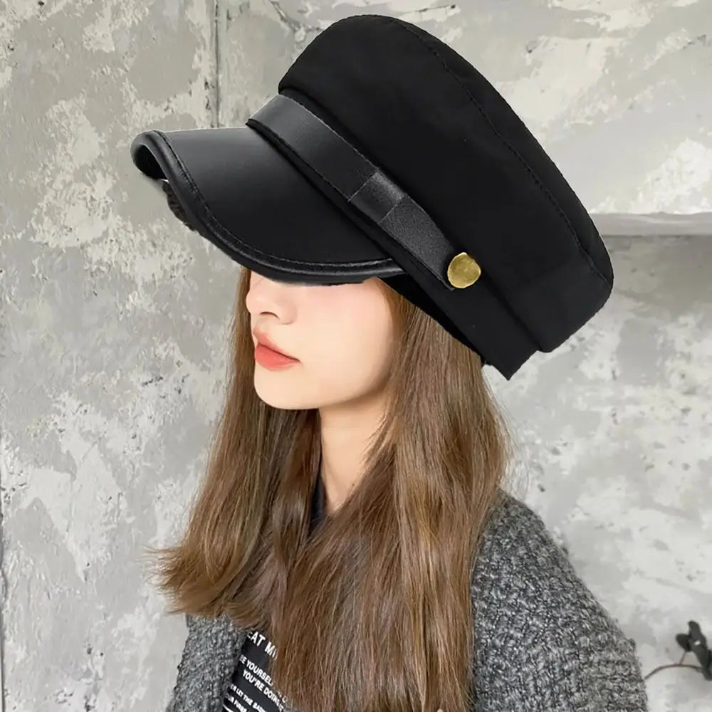 Navy Cap Vintage Flat Cap Octagonal Hat British Style Beret Hats