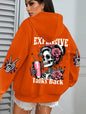 Expensive Talks Back Funny Printing Womens Hoodie Loose Multicolor