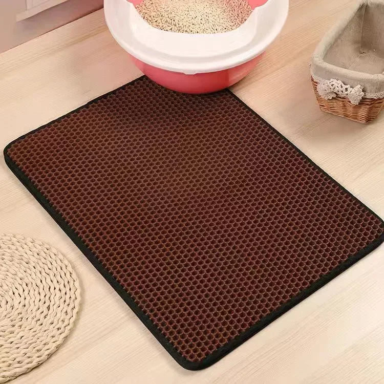 Cat Litter Mat With Gift Double Layer Waterproof Pet Litter Box