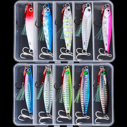 5pcs Metal Jig Fishing Lure Weights 7g-40g Trolling