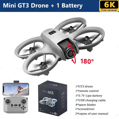 GT3 GPS Drone with 8K HD Dual Camera 180°