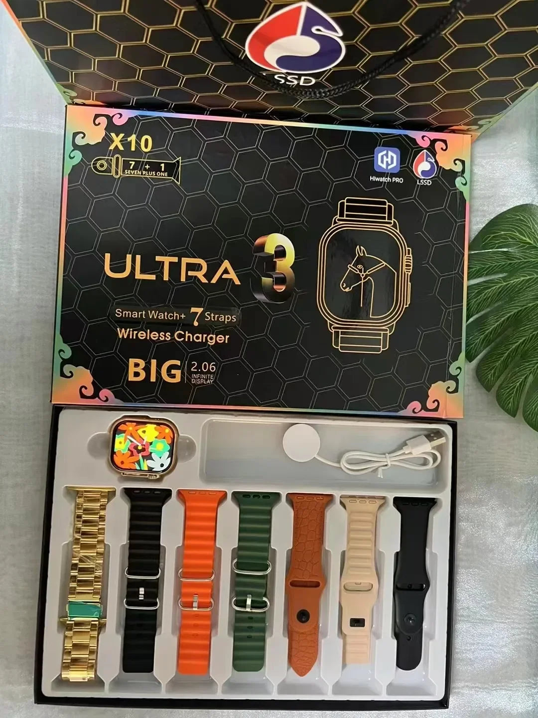 7+1 Smart Watch X10 Ultra 3 Sport Watch for men Women