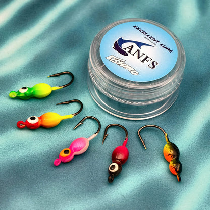 ANFS Ice Fishing Jigs 5pcs/40pcs Ice Fishing Lures, Walleye Jig