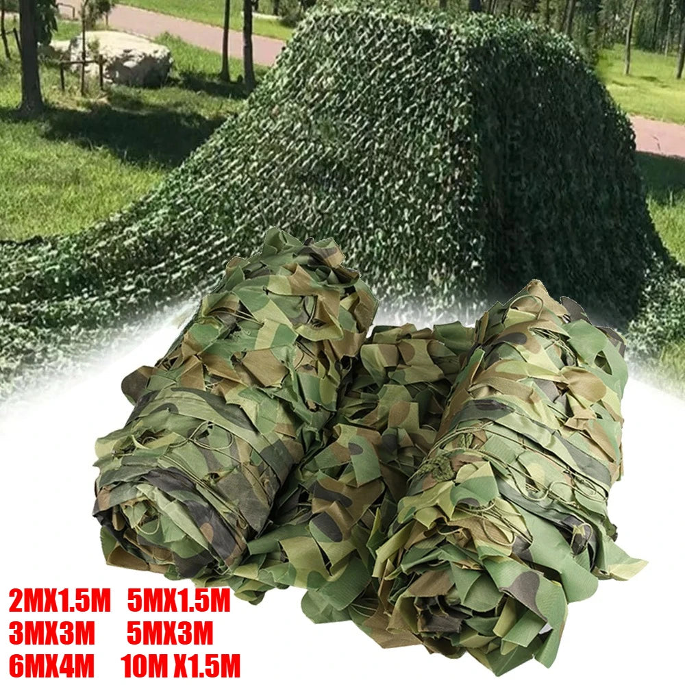 3Mx5M 4Mx6M Camouflage Netting Bulk Roll Sunshade Net for Hunting Woodland Training Camping Car Cover Paintball Bird Watching