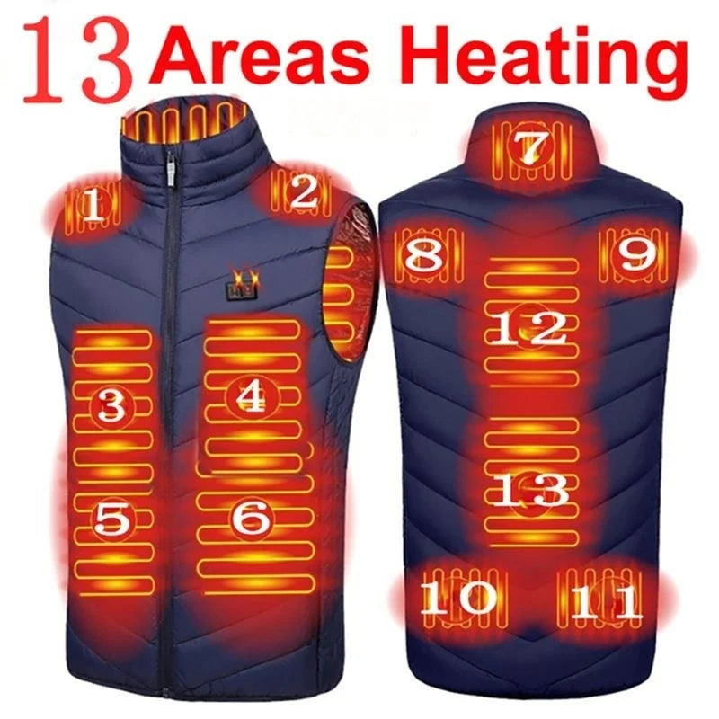 17/13/9 Areas Usb Heated Jacket Men Women Electric