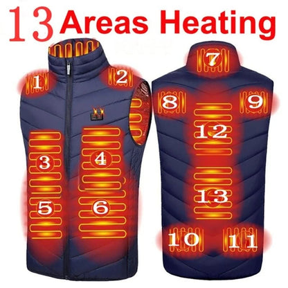 17/13/9 Areas Usb Heated Jacket Men Women Electric