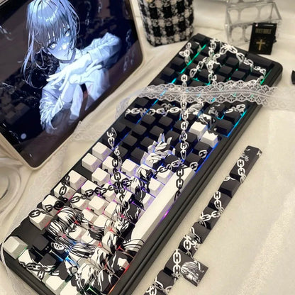 Makima Anime Keycaps Cartoon 129 Keys PBT Keycap Chreey Keycaps
