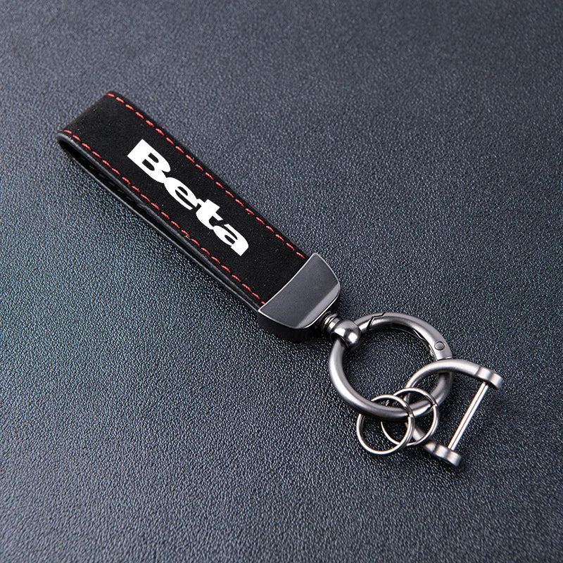 Motorcycle Leather Suede Keychain For Beta Evo 250 300 80