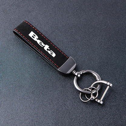 Motorcycle Leather Suede Keychain For Beta Evo 250 300 80