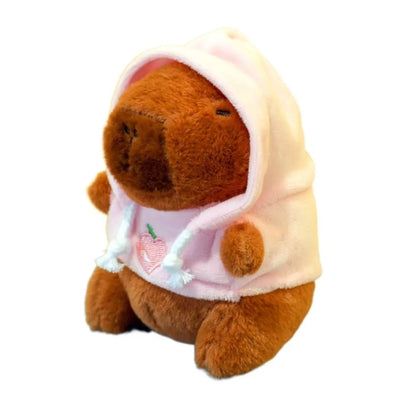 Cute Capybara Plush Toy Hoodie with Wings Simulation Doll