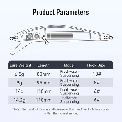 KINGDOM SP Shadow Fishing Lures 6.5g 9g 14g 14.2g Suspending