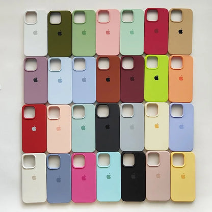 Original Silicone Case For iPhone 13 14 15 16 17 Pro