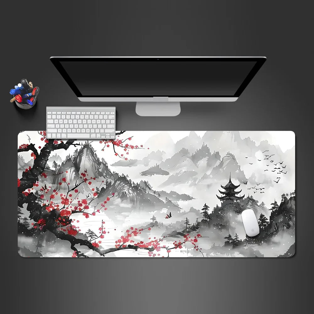 Mouse Pad sakura landscape desk accessories Mat Gamer