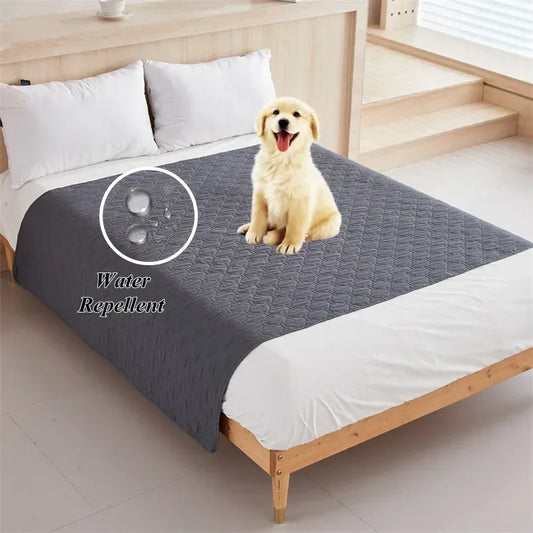 Water Repellent Bedspread on The Bed King Size