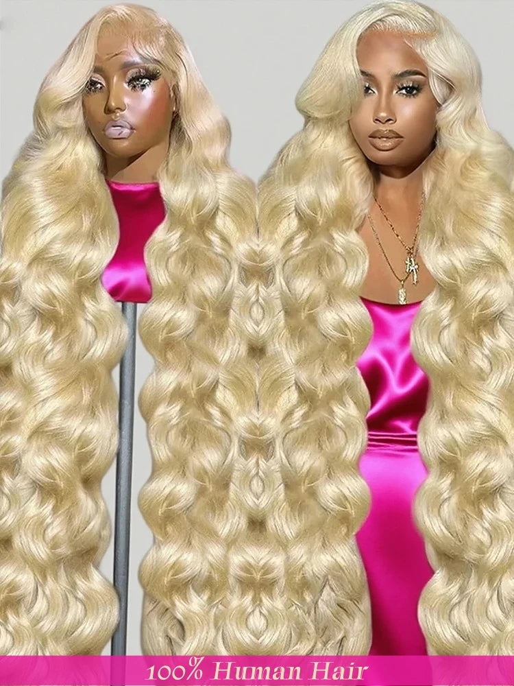 30 40 Inch 613 Honey Blonde 13x6 HD Body Wave