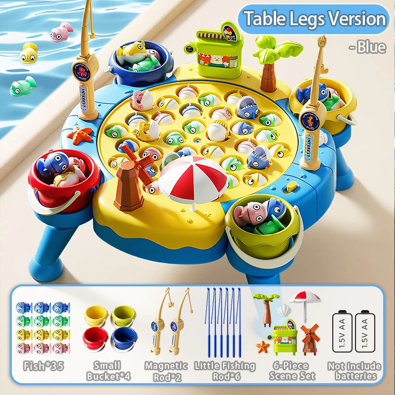 Magnetic Fishing Game - Educational Learning Toy with 2/6 Poles