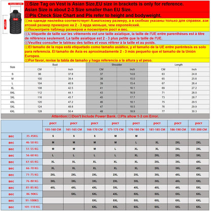 9 Heated Vest Zones Electric Heated Jackets Men Women