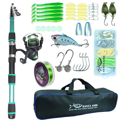 1.8m 2.1M Fishing Rod and Reel Line Lure Set Carbon
