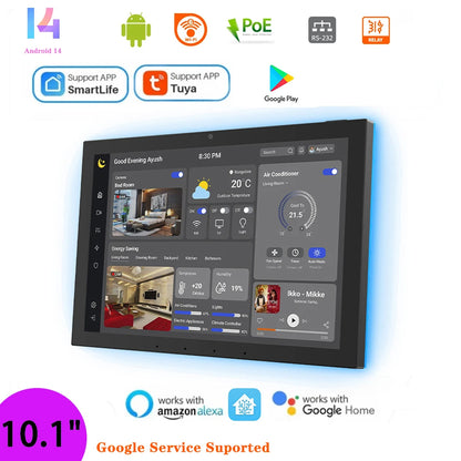 10.1 inch POE tablet wall mount android 14 smart home control panel,