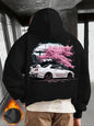 Men's Black Hoodie with White JDM Car