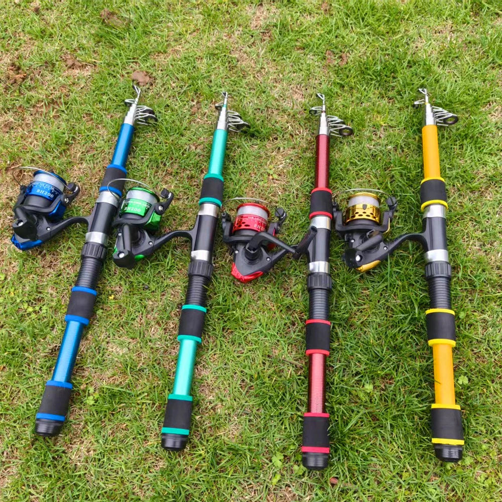 1.8m 2.1M Fishing Rod and Reel Line Lure Set Carbon