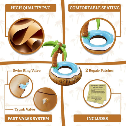 Inflatable Coconut Tree Air Mattresses Float Pool