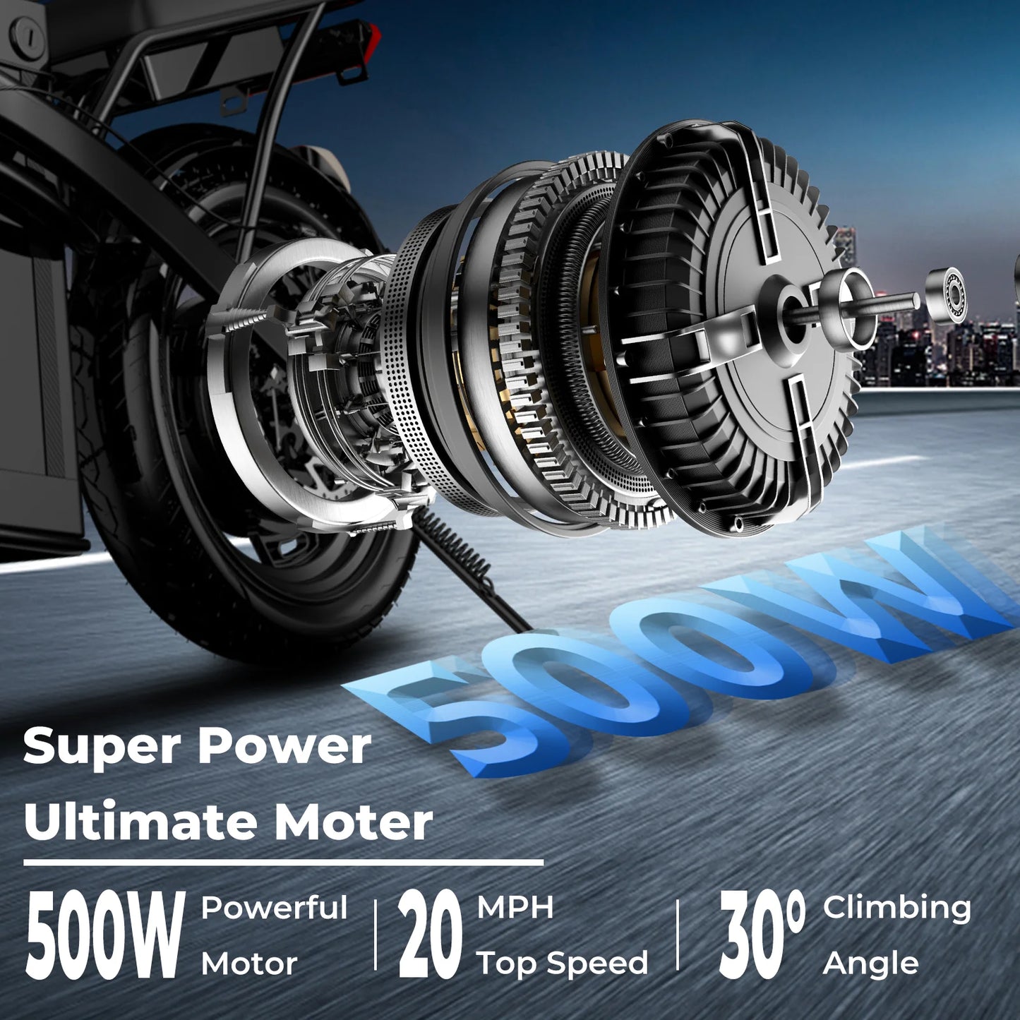 LELEKUAI 500W Adult Electric Bike, 20 MPH