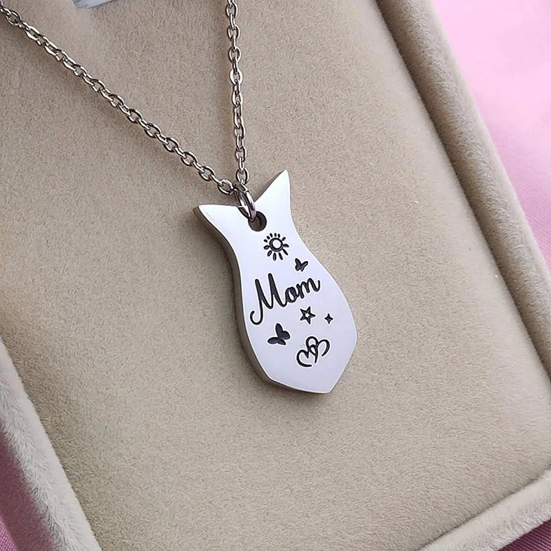 3 PCS Mom Big Sister Littler Sister Heart Matching Necklace