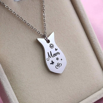 3 PCS Mom Big Sister Littler Sister Heart Matching Necklace