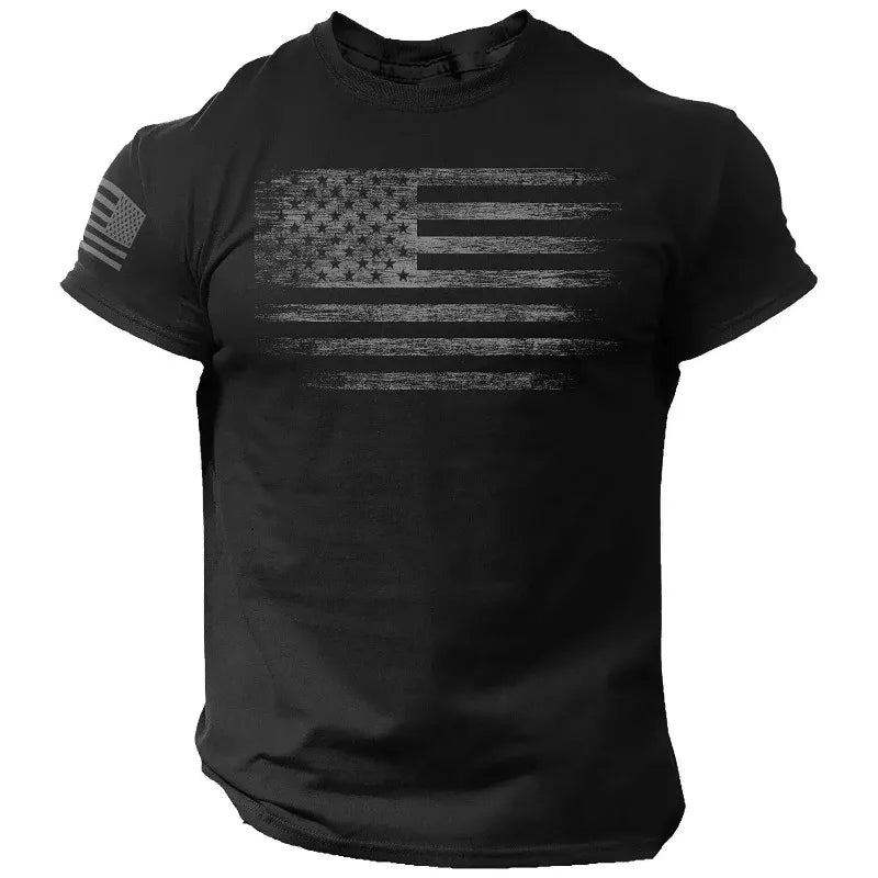 2025 New Gym T-shirt for Men 3d Print USA Flag T Shirt
