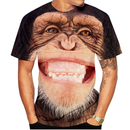 New casual men's new 3D design spoof gorilla funny monkey