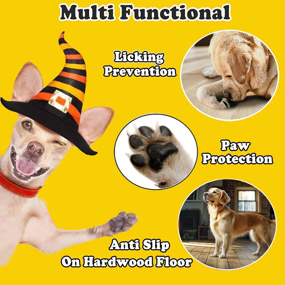 4-Pack Anti-Slip Dog Socks, Prevent Licking and Biting of Hard Wooden Floors,s