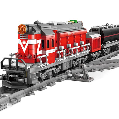 DOU BUILTBuilding Block City Train Track Model Electric