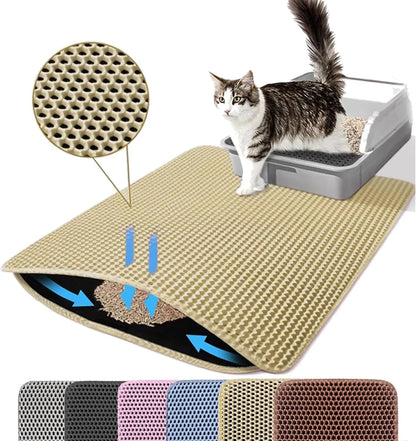 Cat Litter Mat Double Layer Pet Non Slip Big Pet Litter Box