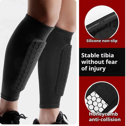 1Pcs Football Shin Guard Socks Sleeves with Foam Calf Compression