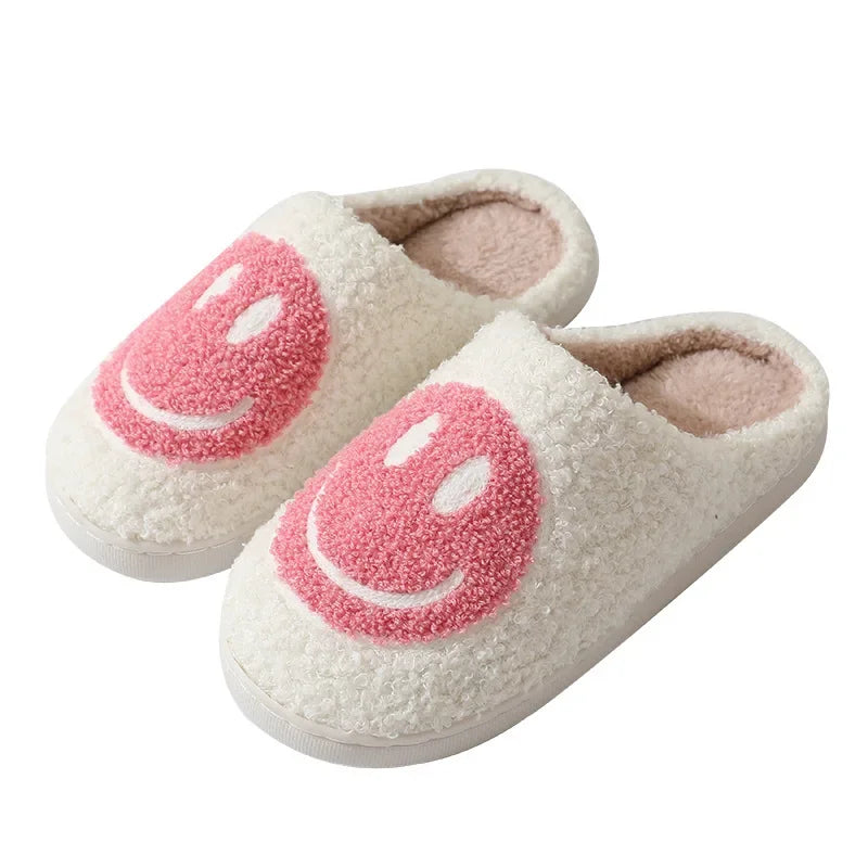 Smiley Face Cotton Slippers Women's Indoor Home