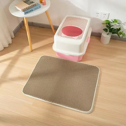 Cat Litter Mat With Gift Double Layer Waterproof Pet Litter Box