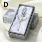 6 Colors Crystal Glass Rose Flower Figurines Craft Valentine's