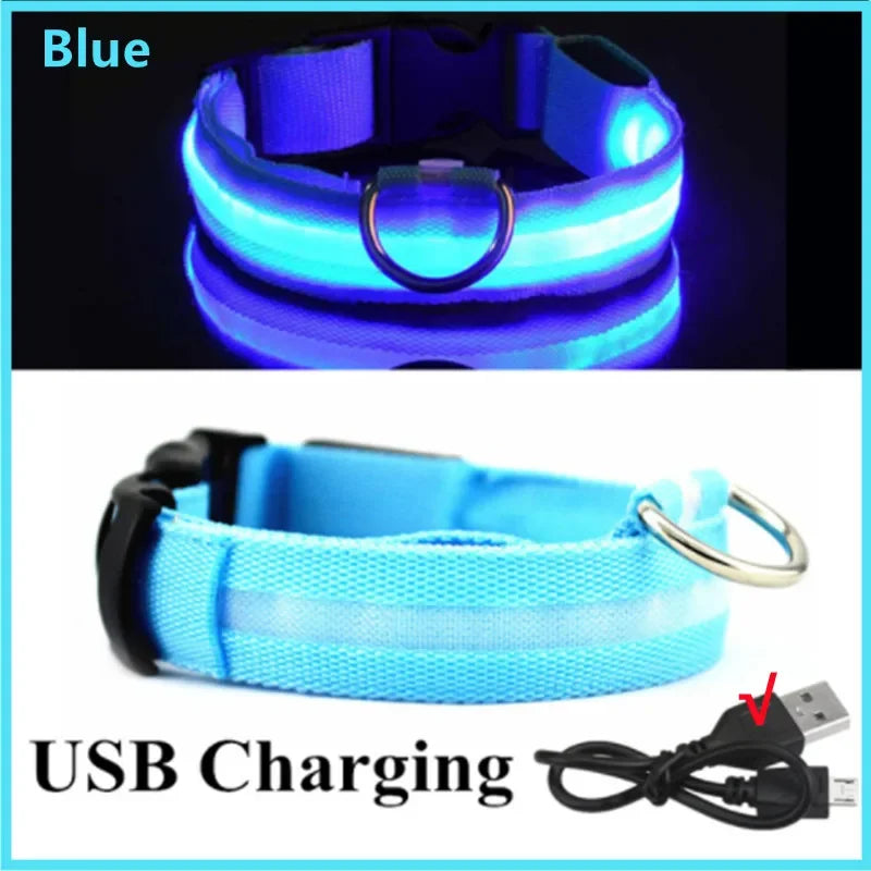 3 Modes Dog Luminous Charge Collar Led Usb Cat Dogs