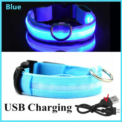3 Modes Dog Luminous Charge Collar Led Usb Cat Dogs