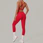 Sexy Hollow Cross Backless Sporty Tight