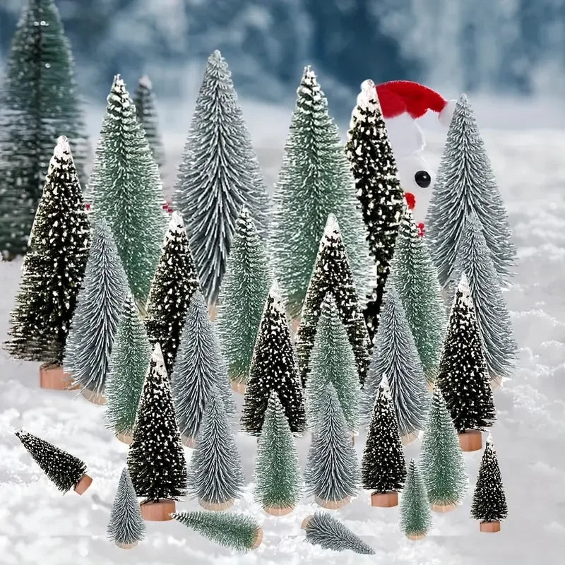 3/15/30pcs Mini Christmas Trees,