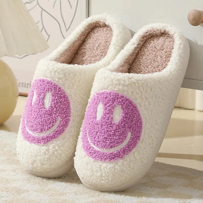 Smiley Face Cotton Slippers Women's Indoor Home