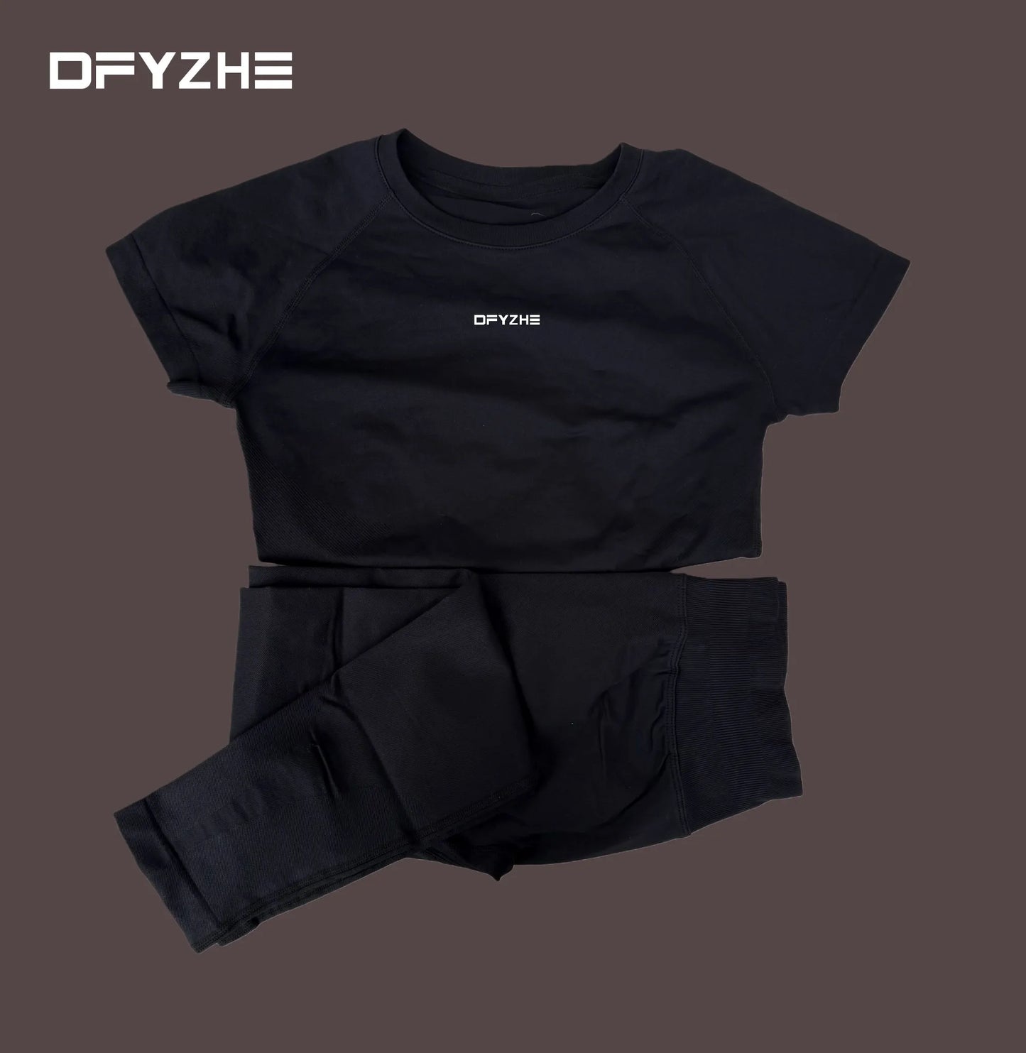 DFYZHE round neck breathable short sleeved+long pants