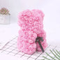 25cm Artificial Teddy Rose Flower Bear with Box Romantic