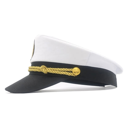 652F Navy Marine Hat Yacht Captain Hat Sailor Captain Costume